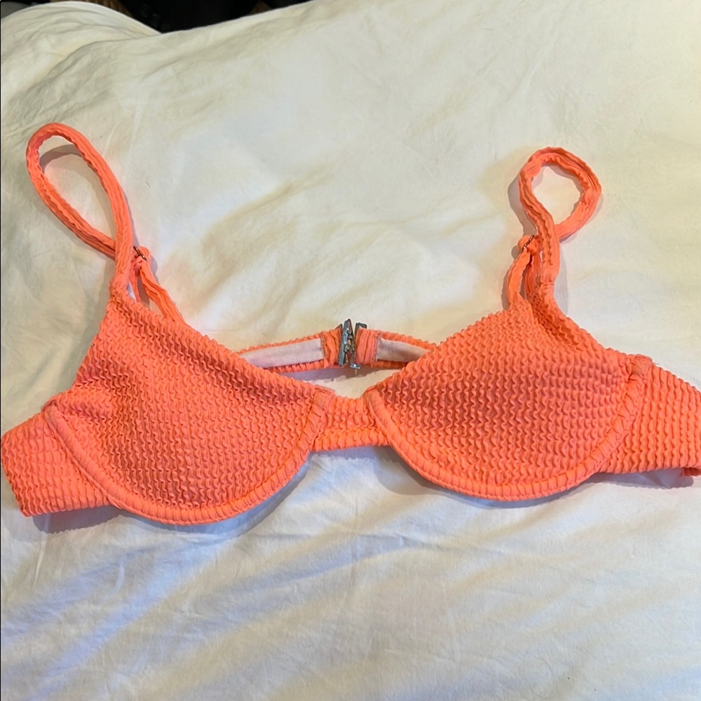 SHEIN Vibrant Orange Bikini Top